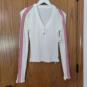 Free People Cream Top Size Small